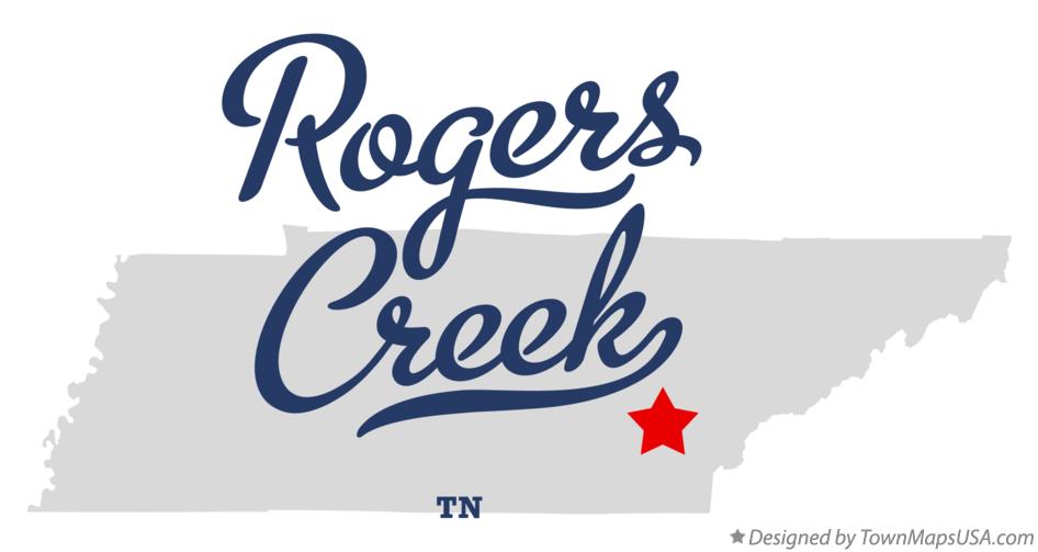 Map of Rogers Creek Tennessee TN