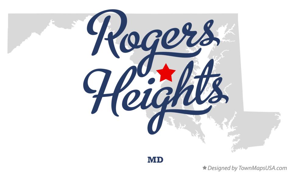 Map of Rogers Heights Maryland MD