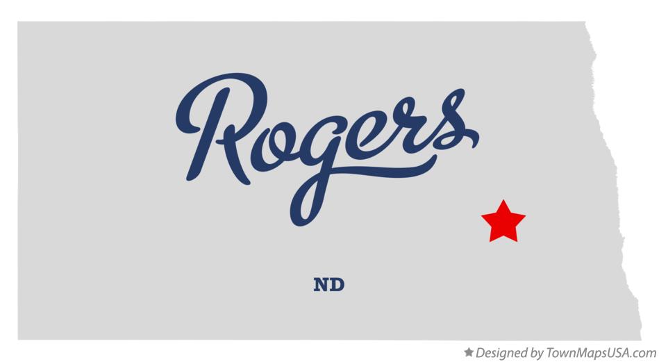 Map of Rogers North Dakota ND