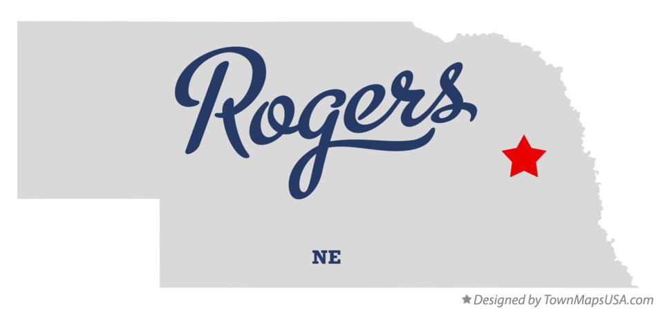 Map of Rogers Nebraska NE