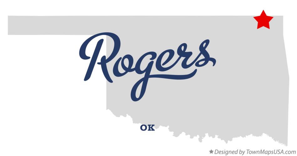 Map of Rogers Oklahoma OK