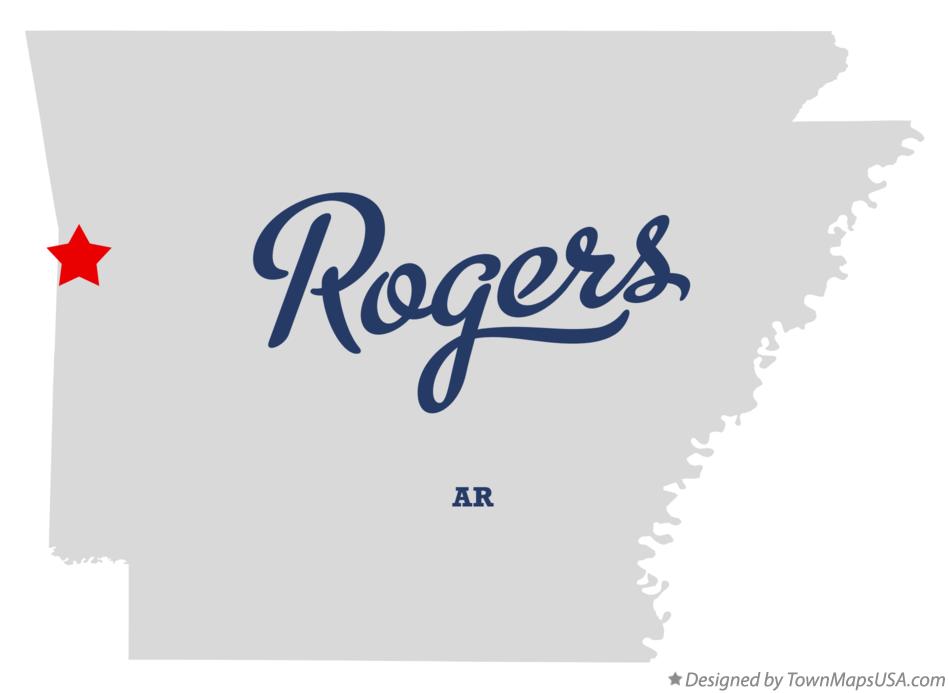 Map of Rogers Arkansas AR