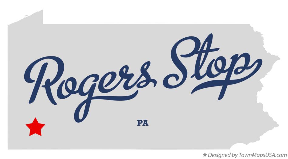 Map of Rogers Stop Pennsylvania PA