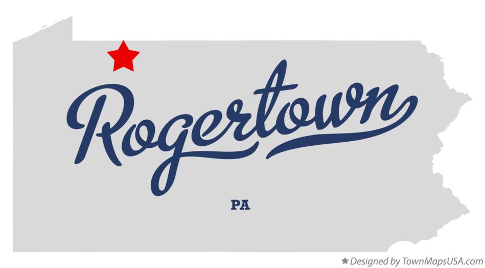 Map of Rogertown Pennsylvania PA
