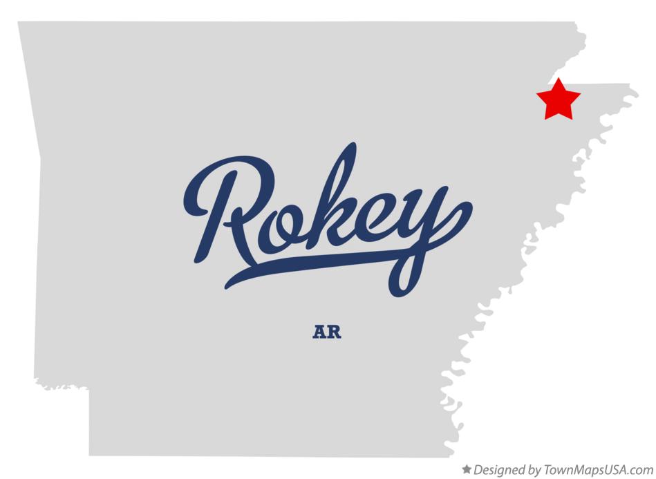 Map of Rokey Arkansas AR