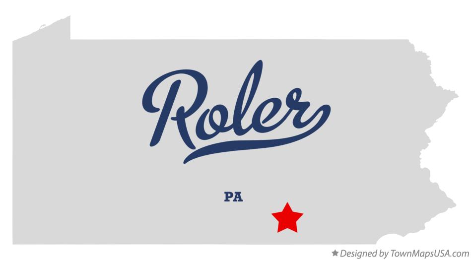 Map of Roler Pennsylvania PA