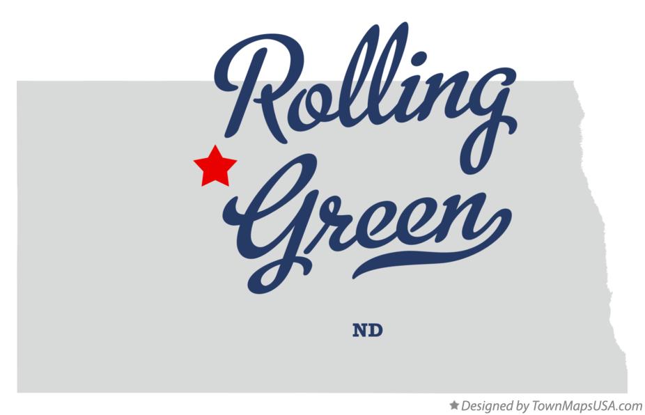 Map of Rolling Green North Dakota ND