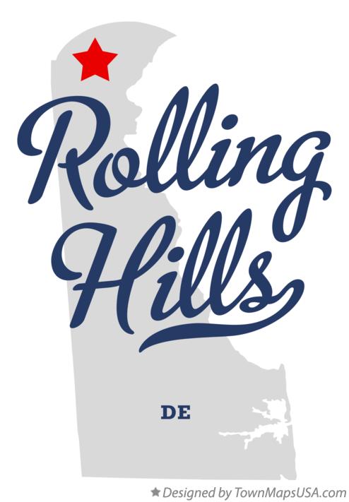 Map of Rolling Hills Delaware DE