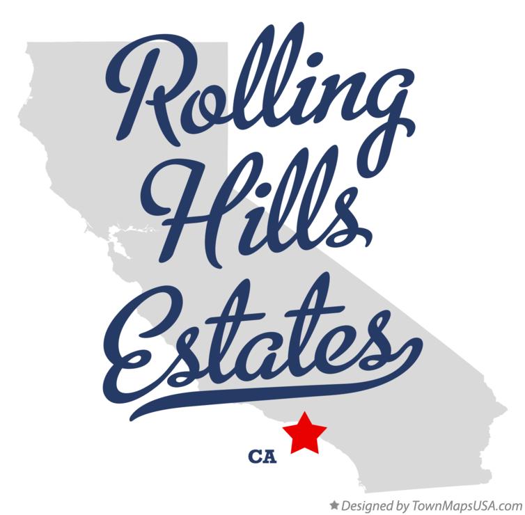 Map of Rolling Hills Estates California CA