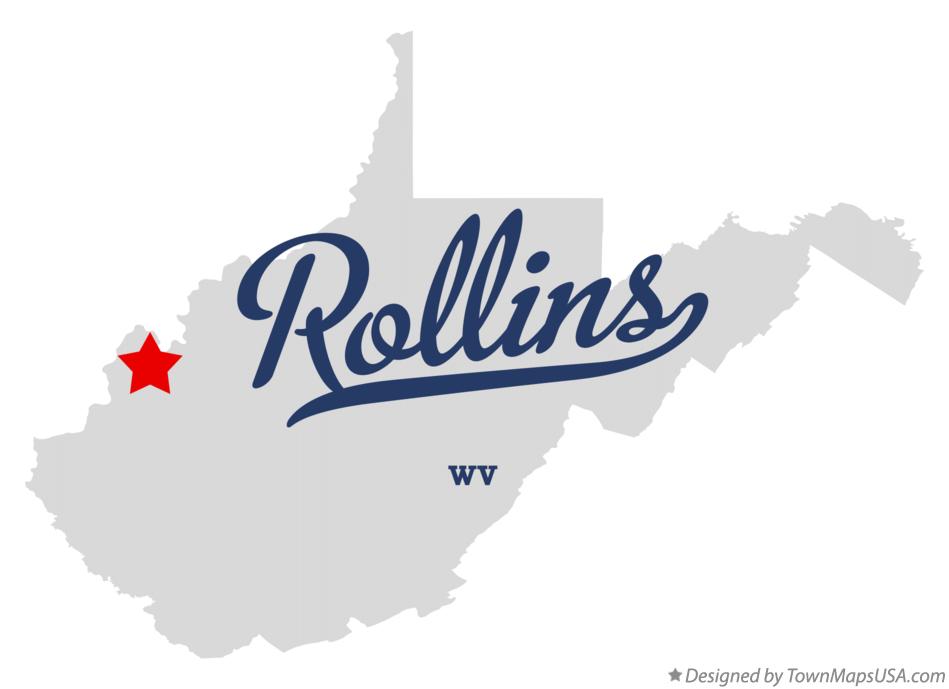 Map of Rollins West Virginia WV