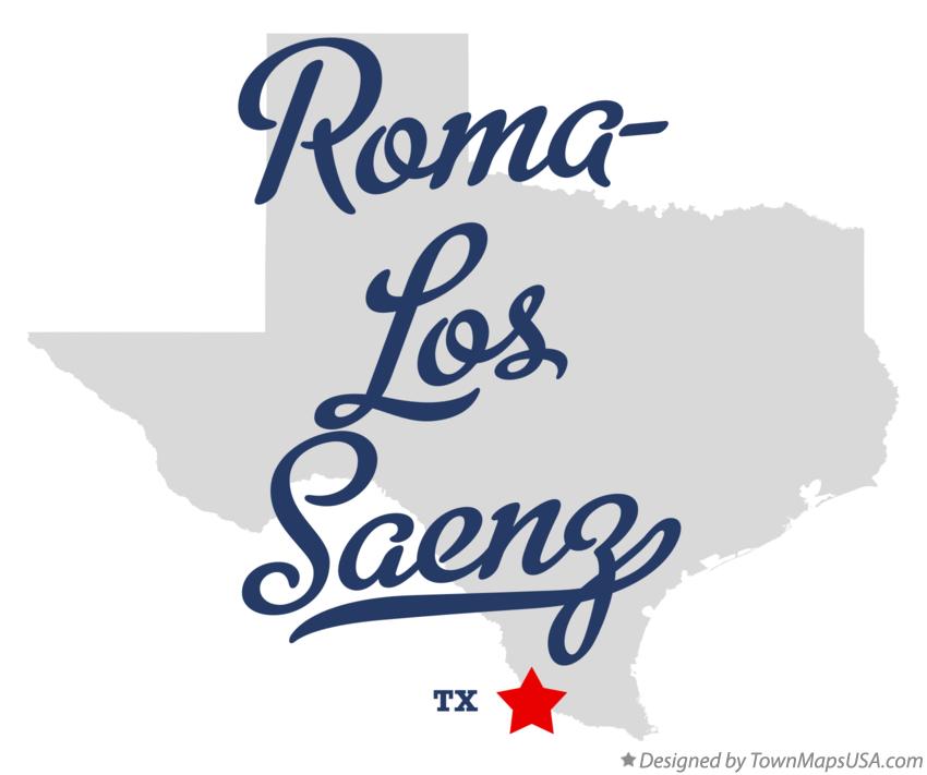 Map of Roma-Los Saenz Texas TX