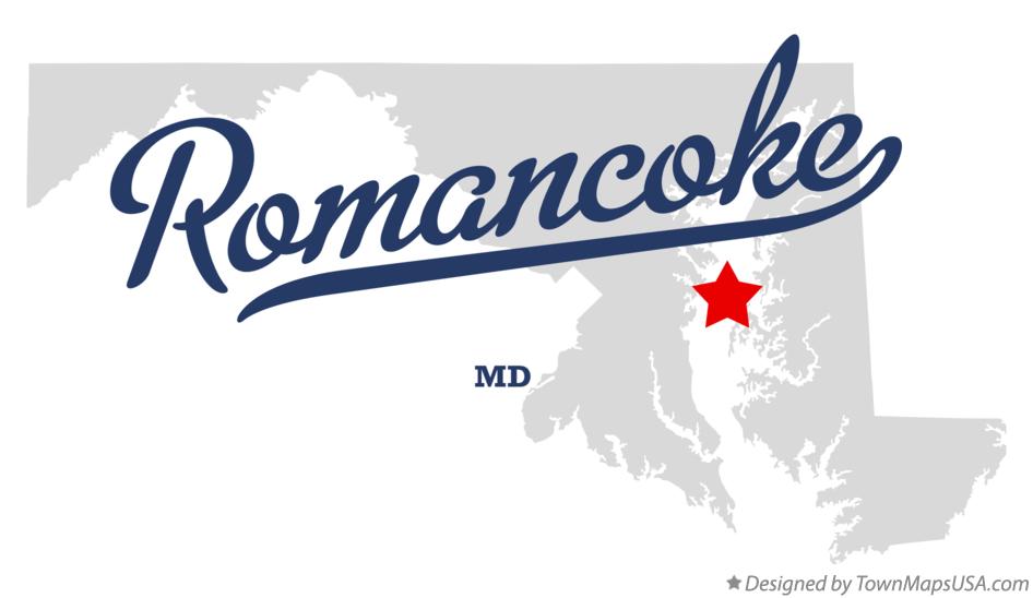 Map of Romancoke Maryland MD