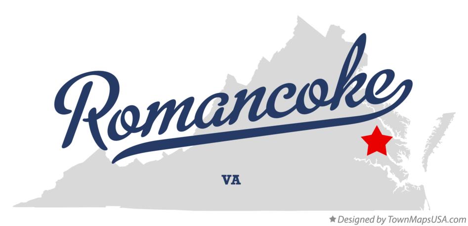 Map of Romancoke Virginia VA