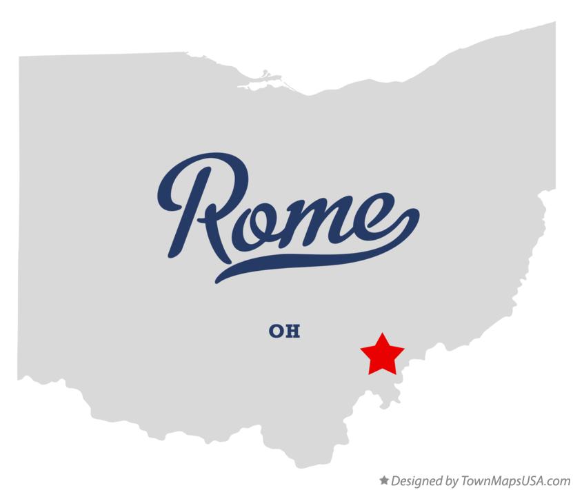 Map of Rome Ohio OH