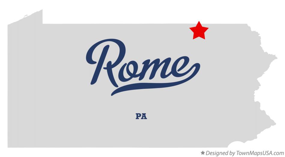Map of Rome Pennsylvania PA