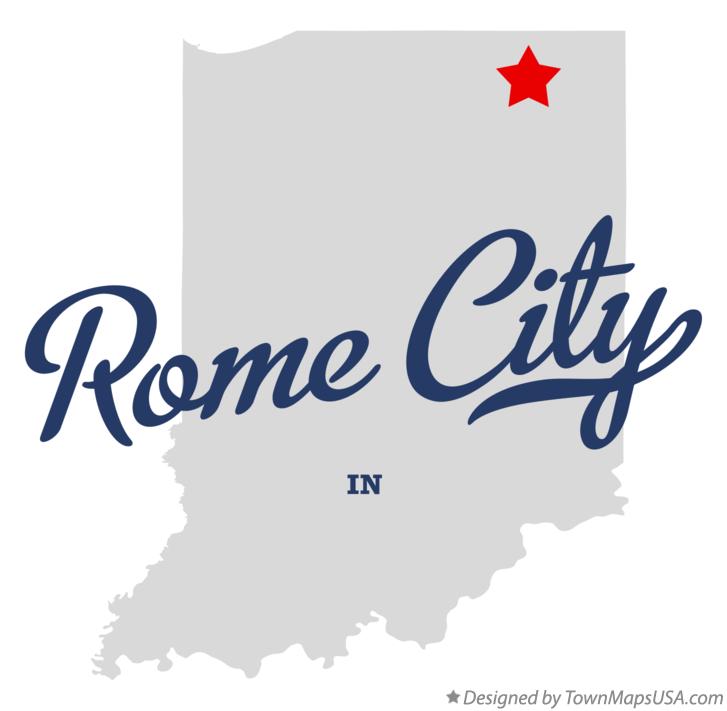 Map of Rome City Indiana IN