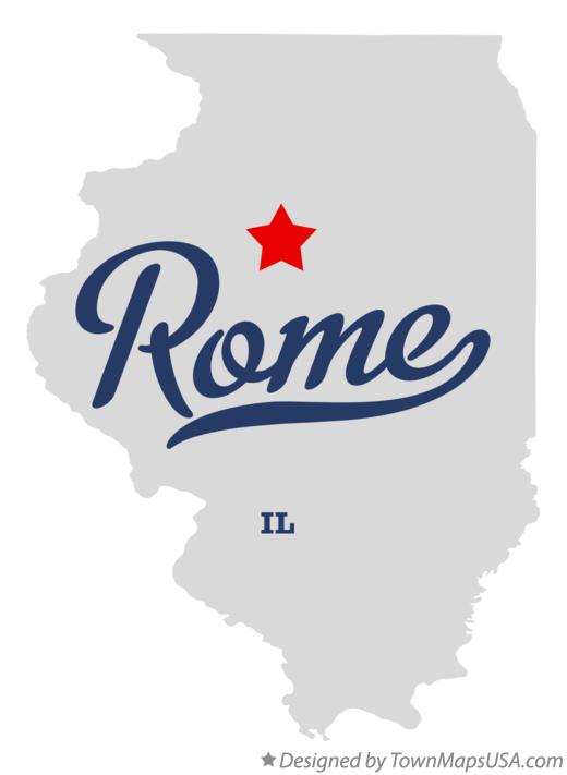 Map of Rome Illinois IL