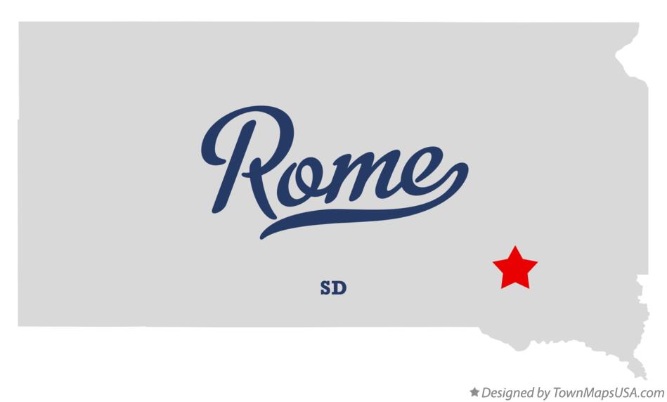 Map of Rome South Dakota SD