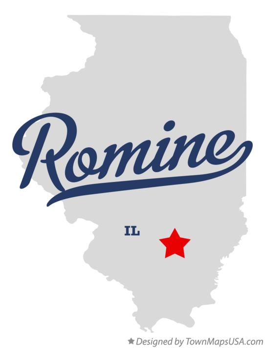 Map of Romine Illinois IL