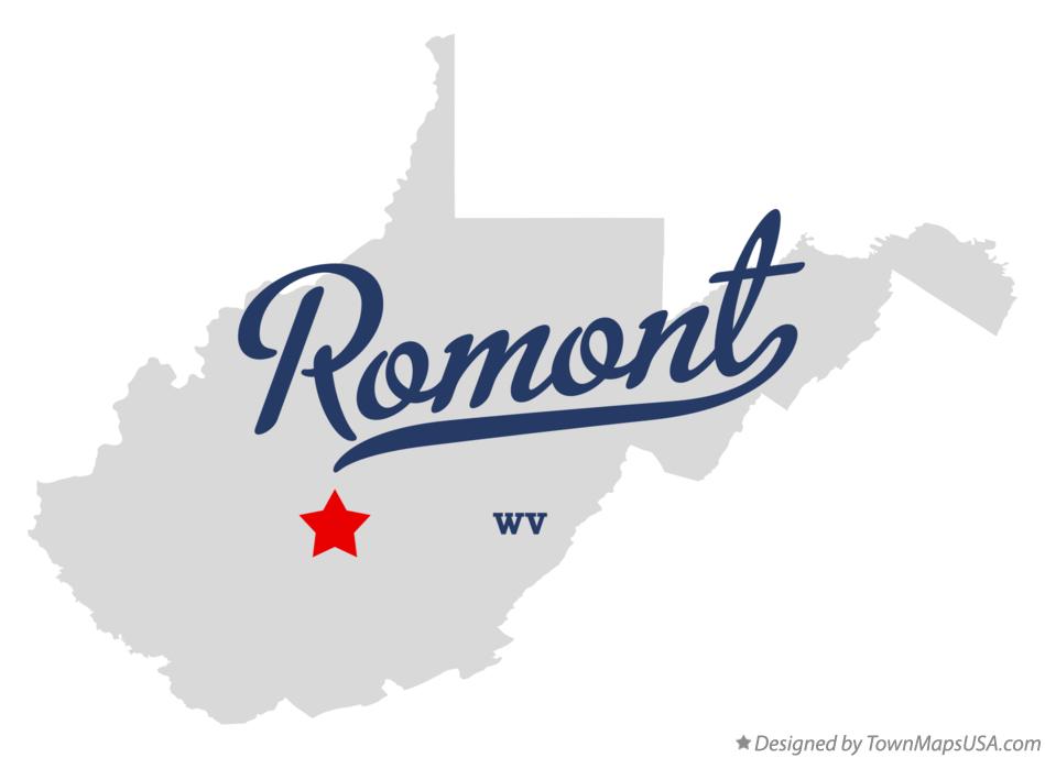Map of Romont West Virginia WV