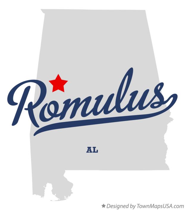Map of Romulus Alabama AL