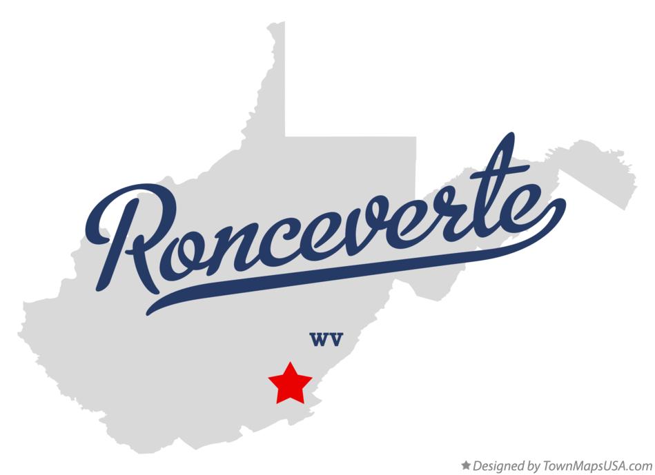 Map of Ronceverte West Virginia WV