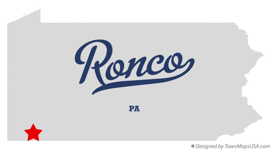 Map of Ronco Pennsylvania PA