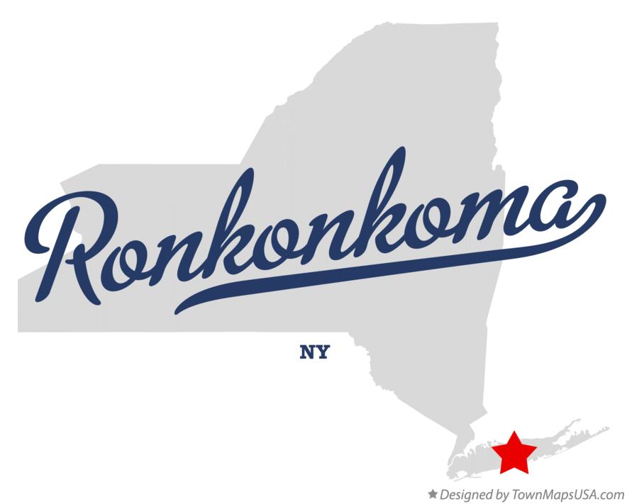 Map of Ronkonkoma New York NY