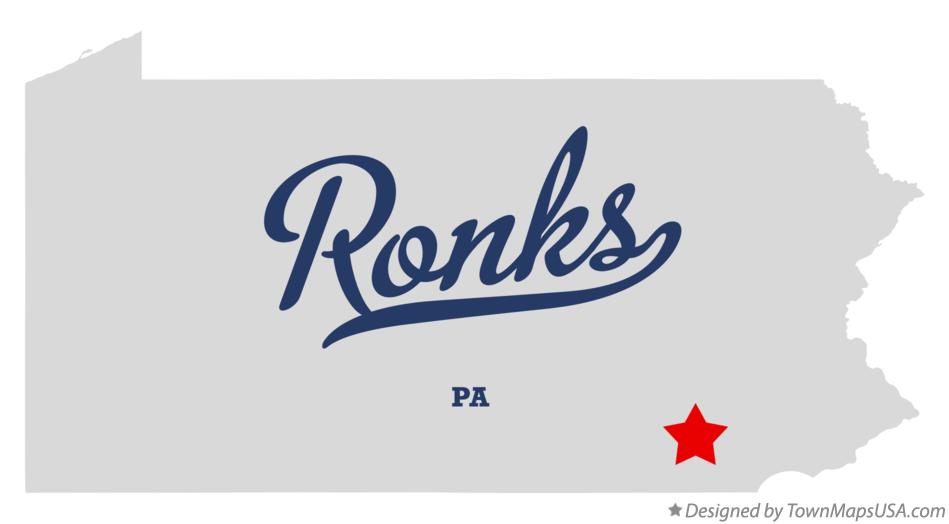 Map of Ronks Pennsylvania PA