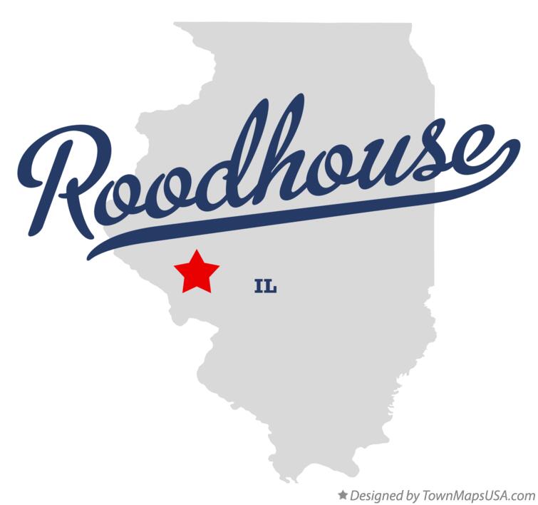Map of Roodhouse Illinois IL