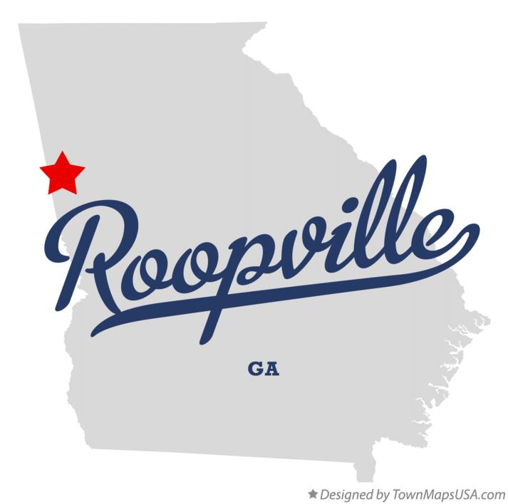 Map of Roopville Georgia GA