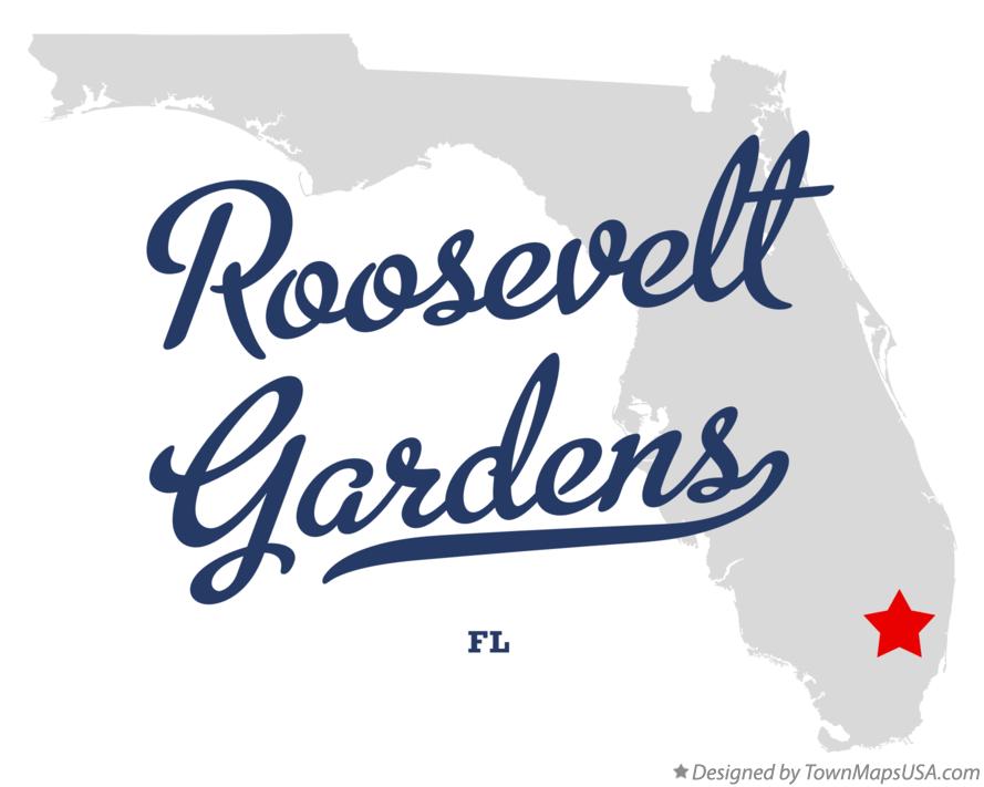 Map of Roosevelt Gardens Florida FL