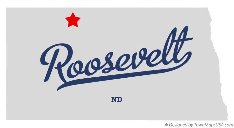 Map of Roosevelt North Dakota ND