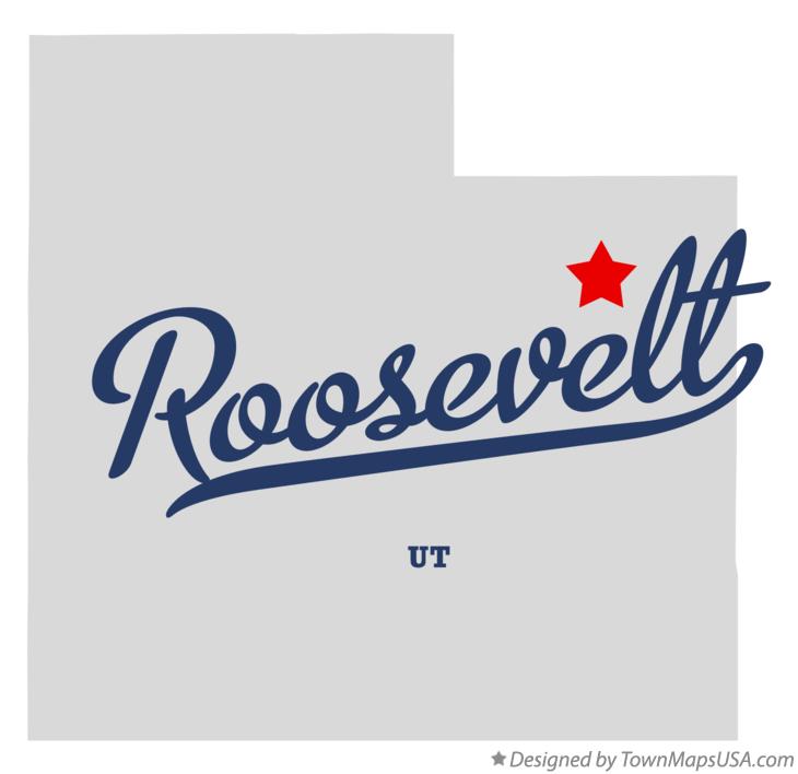 Map of Roosevelt Utah UT