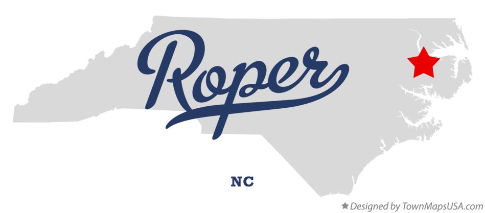 Map of Roper North Carolina NC