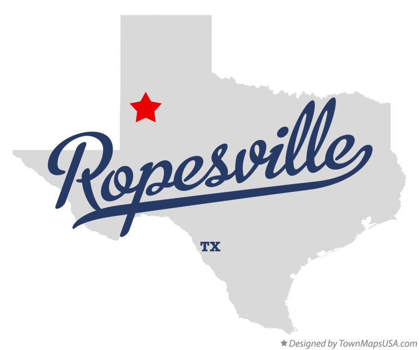 Map of Ropesville Texas TX