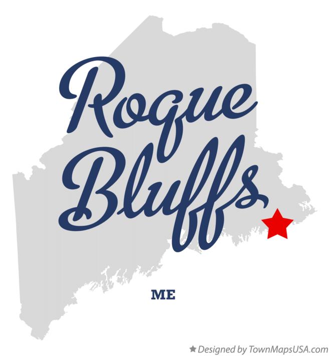 Map of Roque Bluffs Maine ME
