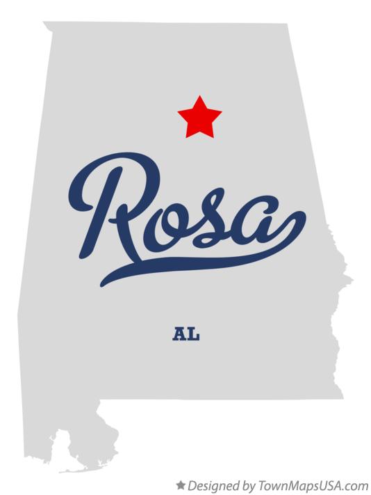 Map of Rosa Alabama AL
