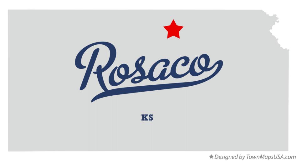 Map of Rosaco Kansas KS