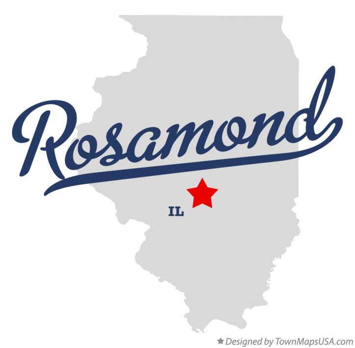 Map of Rosamond Illinois IL