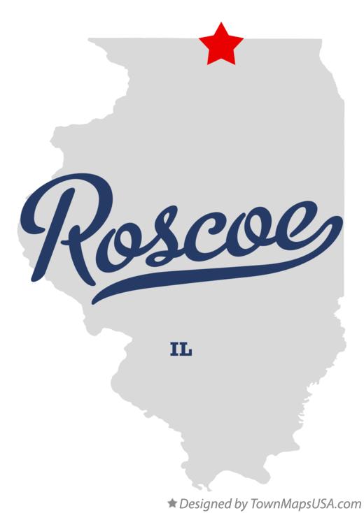 Map of Roscoe Illinois IL