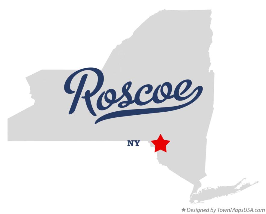 Map of Roscoe New York NY