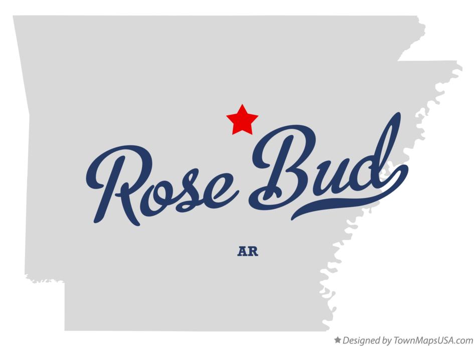 Map of Rose Bud Arkansas AR
