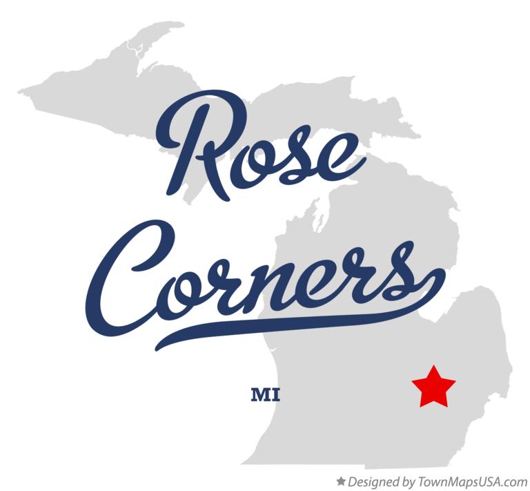 Map of Rose Corners Michigan MI