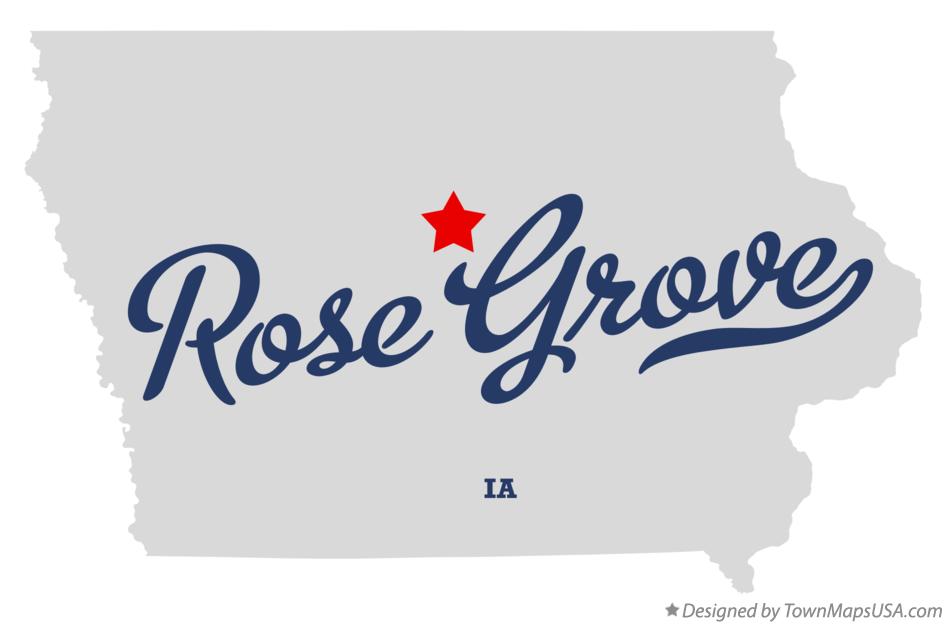 Map of Rose Grove Iowa IA
