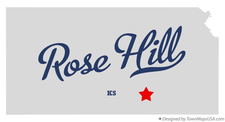 Map of Rose Hill Kansas KS