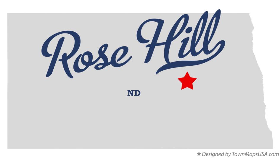 Map of Rose Hill North Dakota ND