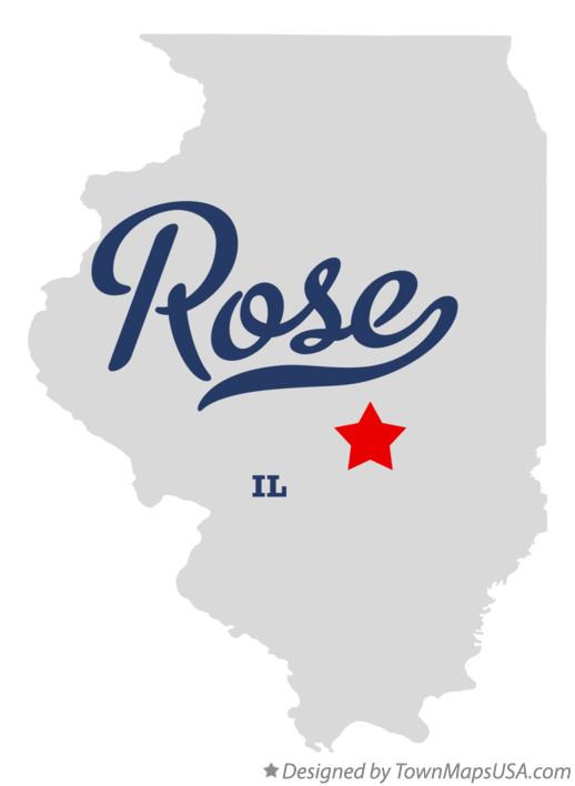 Map of Rose Illinois IL
