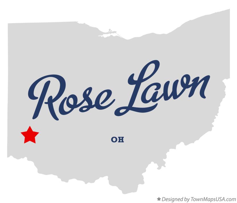 Map of Rose Lawn Ohio OH