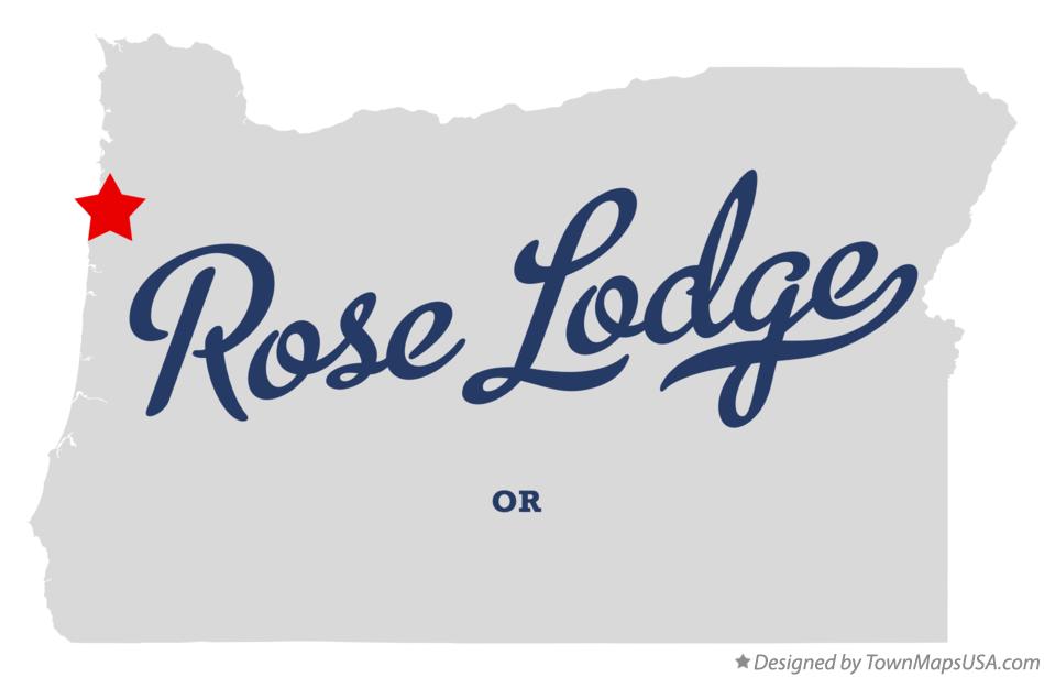 Map of Rose Lodge Oregon OR